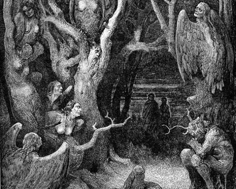Gustave Doré - Harpies in the Forest of Suicides