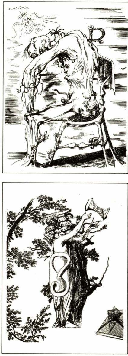 Max Ernst (üstte) ve Andre Masson'dan Maldoror Şarkıları