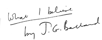 [J.G. Ballard] İnanıyorum 2