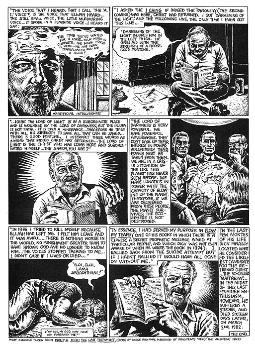 The Religious Experience of Philip K. Dick by R. Crumb from Weirdo #17 8